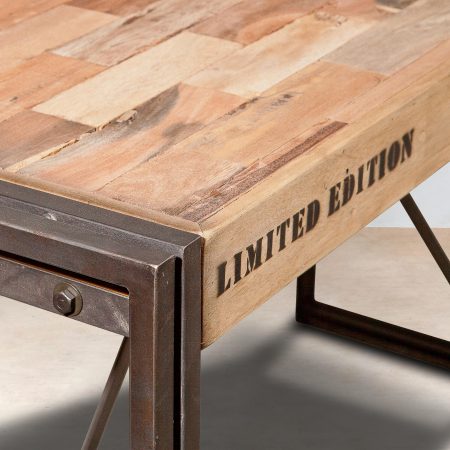 table mange-debout 150cm en bois recyclés - INDUSTRYAL